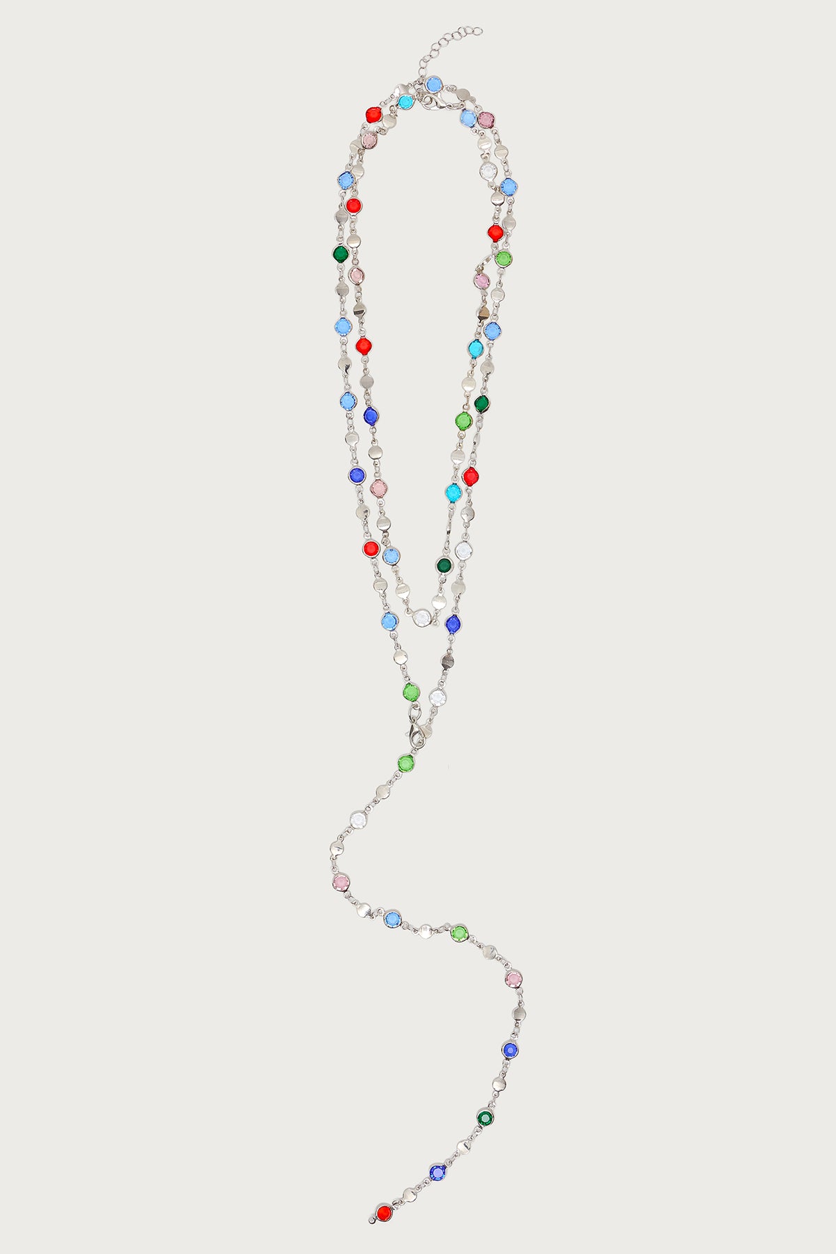 Cascading Gemstone Necklace Set - Image 2