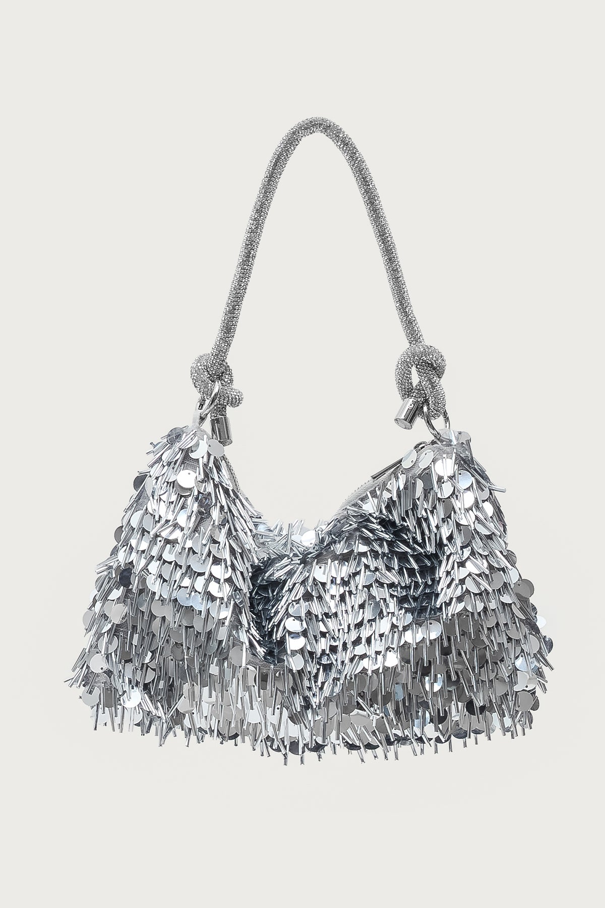 Knotted Rhinestone Stud & Sequin Bag - Image 4