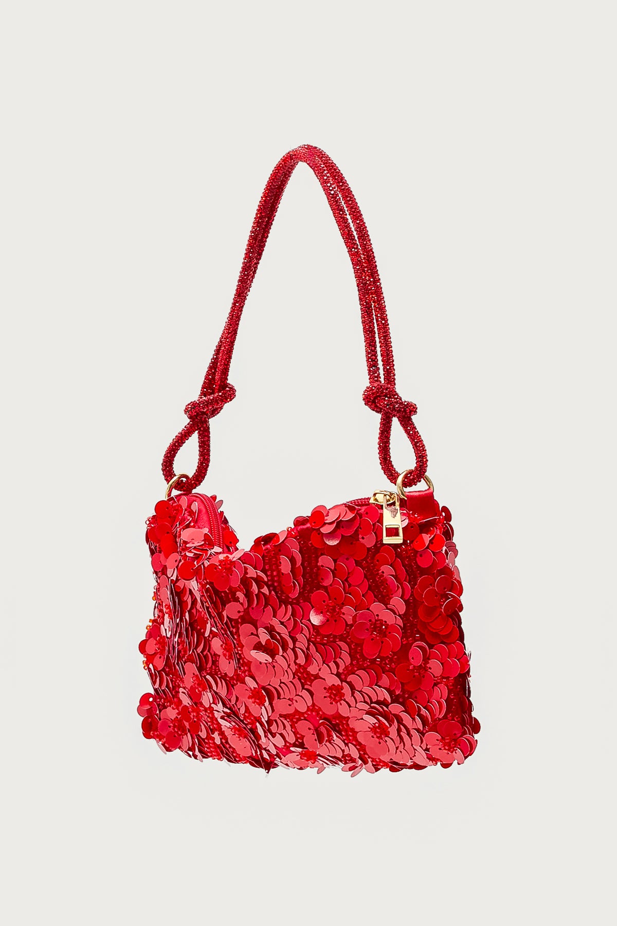 Glam Sequin & Bead Flower Bag - Image 3