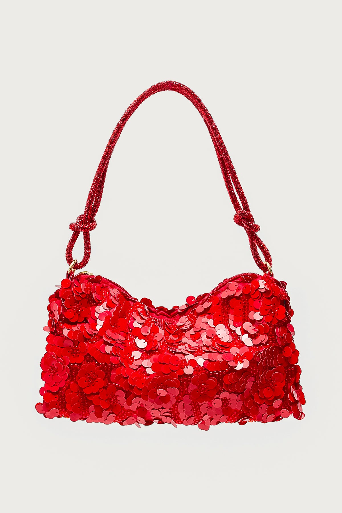 Glam Sequin & Bead Flower Bag - Image 2