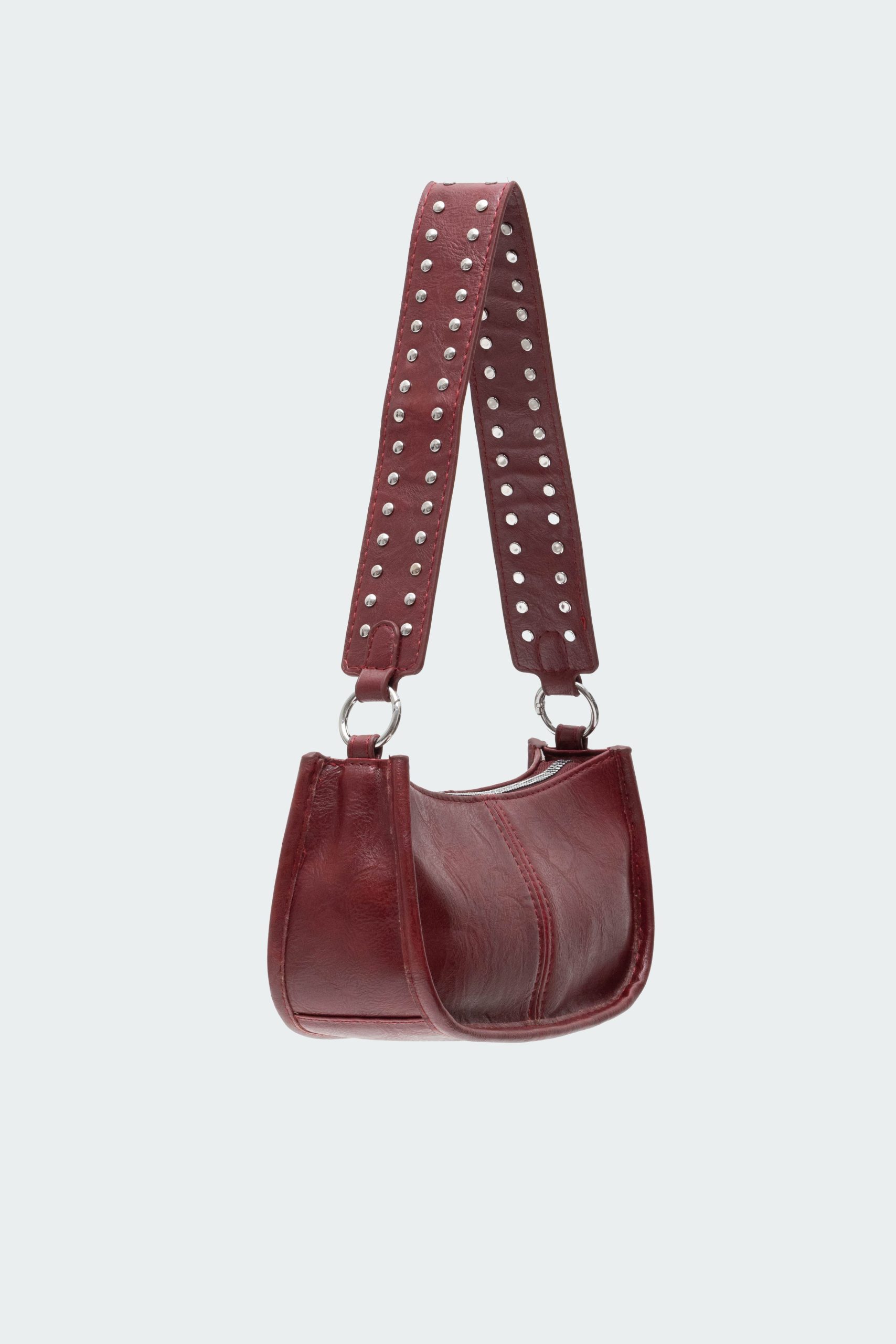 Studded Strap Faux Leather Bag - Image 3