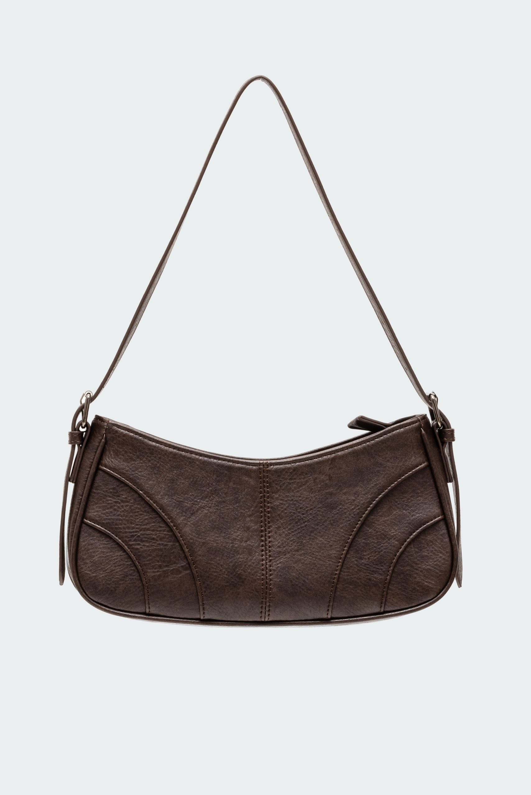 Curved Stitch Faux Leather Bag - Image 2