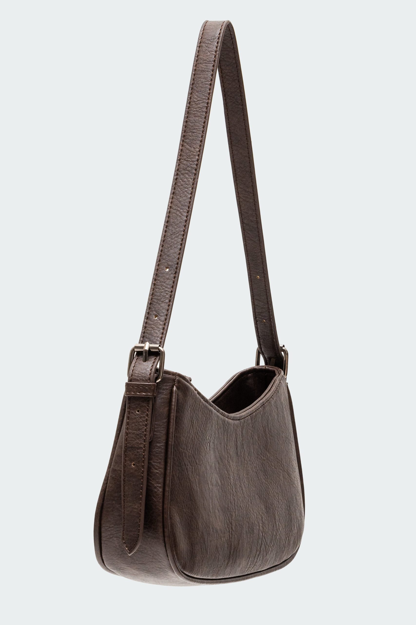 Curved Stitch Faux Leather Bag - Image 3