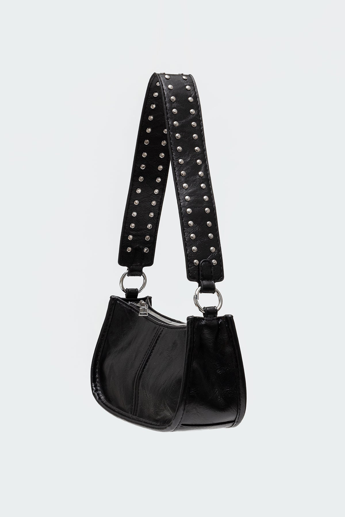 Studded Strap Faux Leather Bag - Image 4