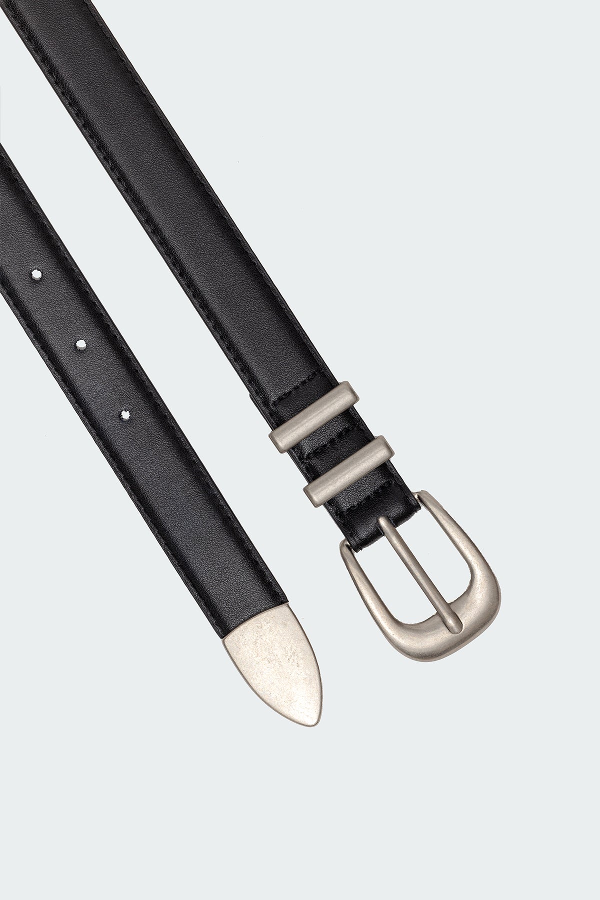 Basic Buckle Faux Leather Belt - Image 3