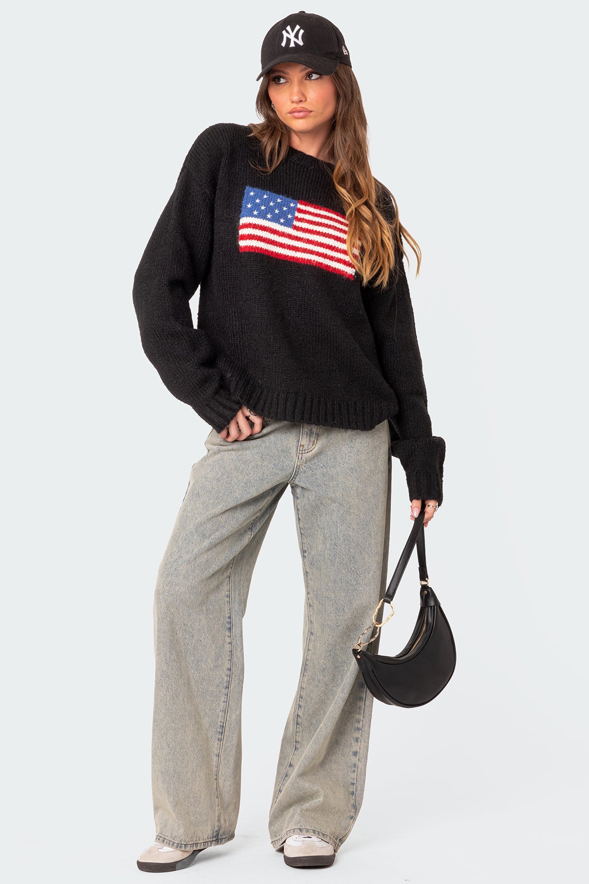 USA Oversized Chunky Knit Sweater - Image 2