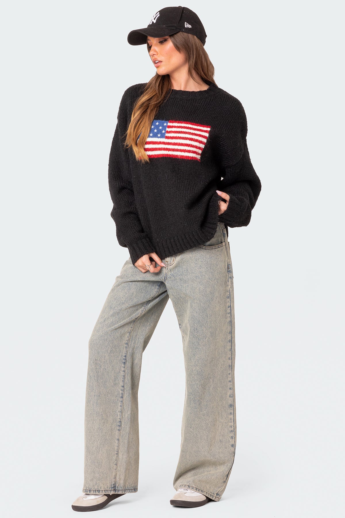 USA Oversized Chunky Knit Sweater - Image 5