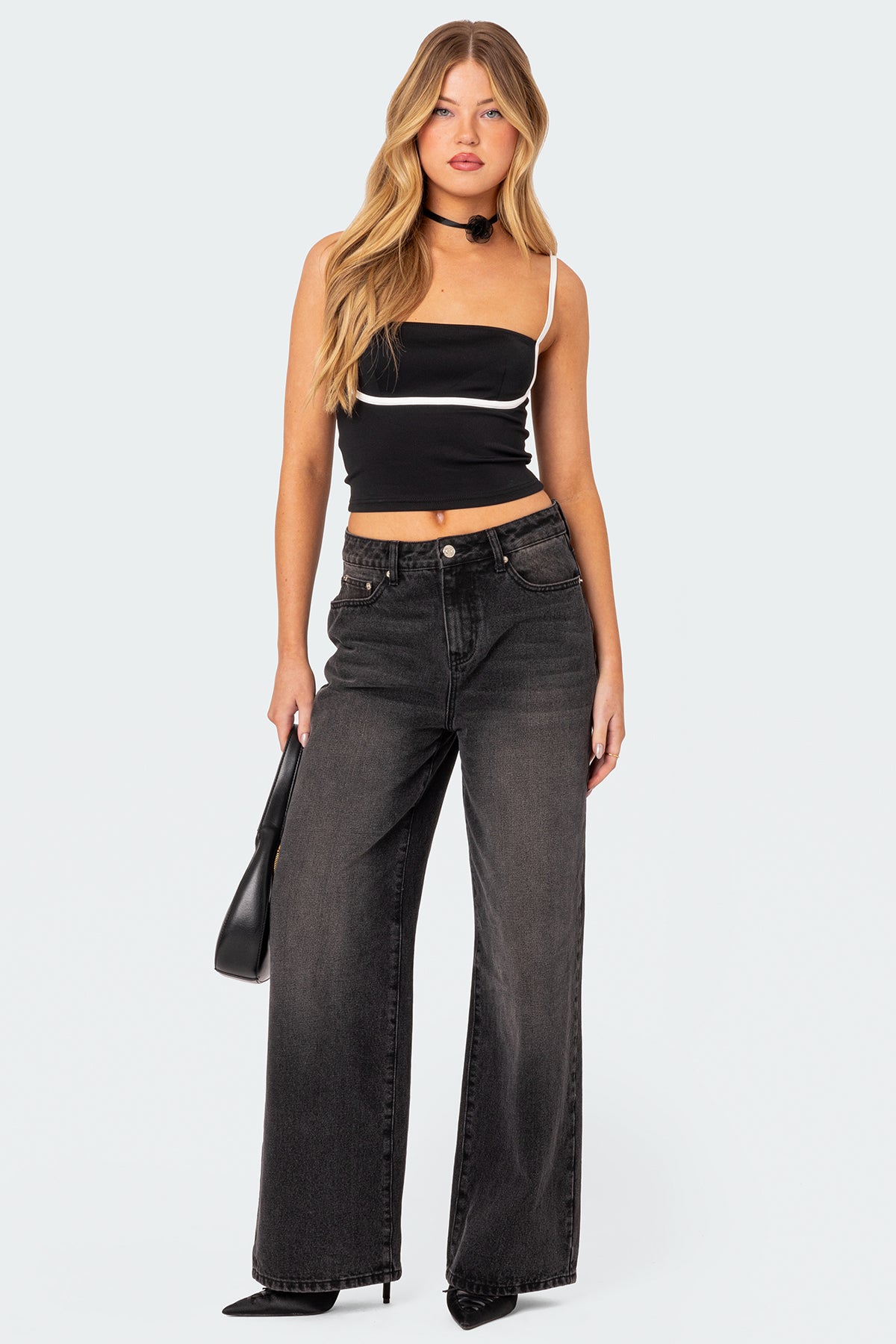 Yang Contrast Strap Tank Top - Image 5