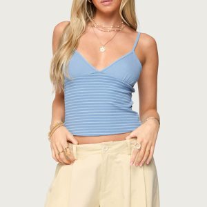 Hemsley Striped Ribbed Tank Top