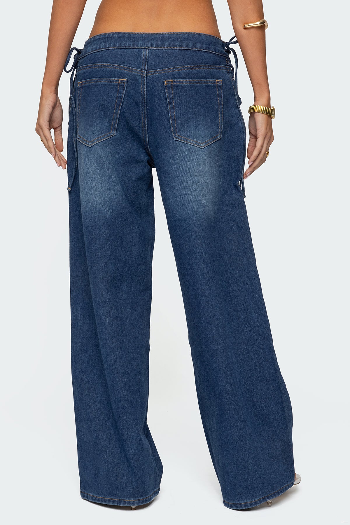 Katt Lace Up Baggy Jeans - Image 4