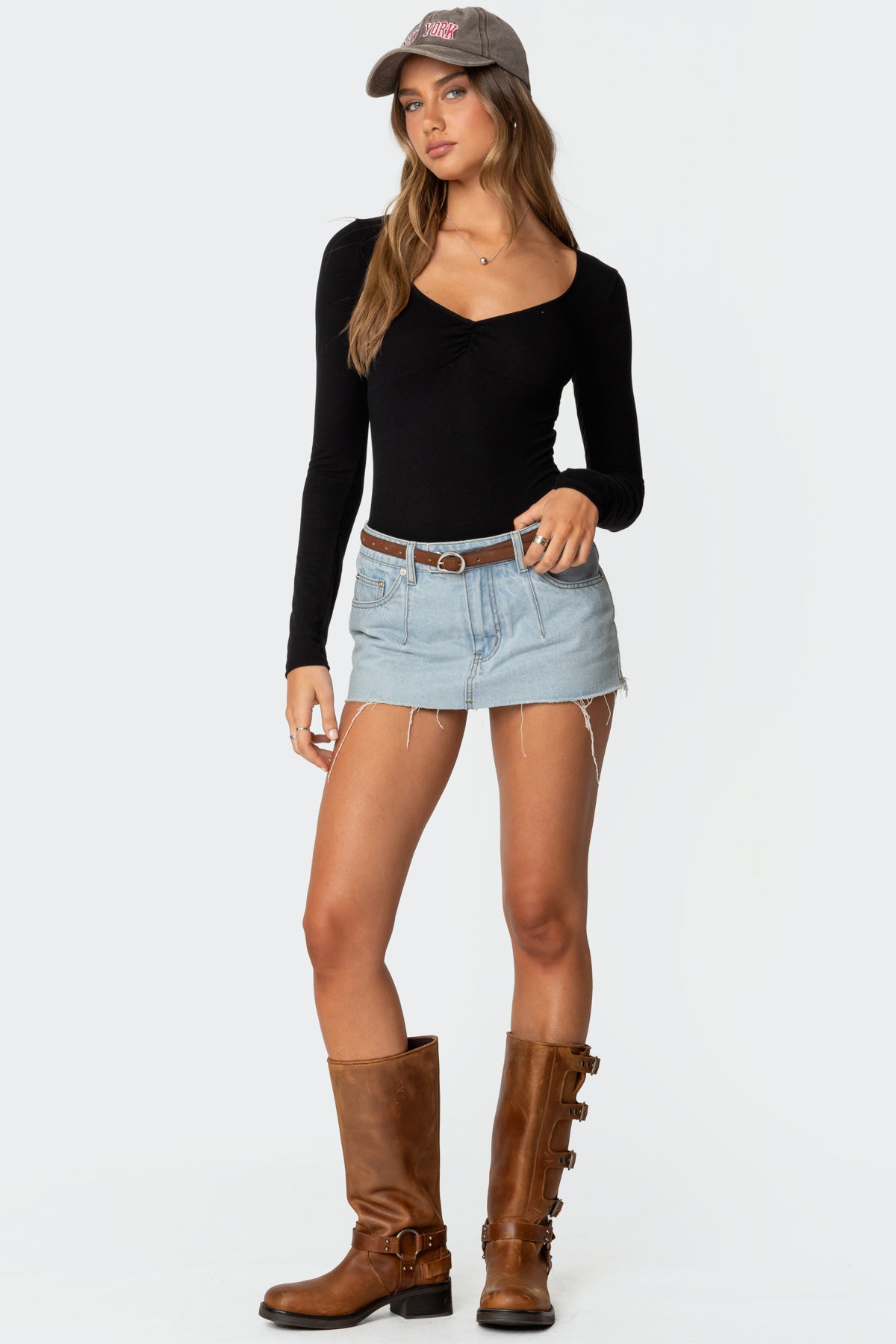 Jonah Long Sleeve V Neck Bodysuit - Image 2