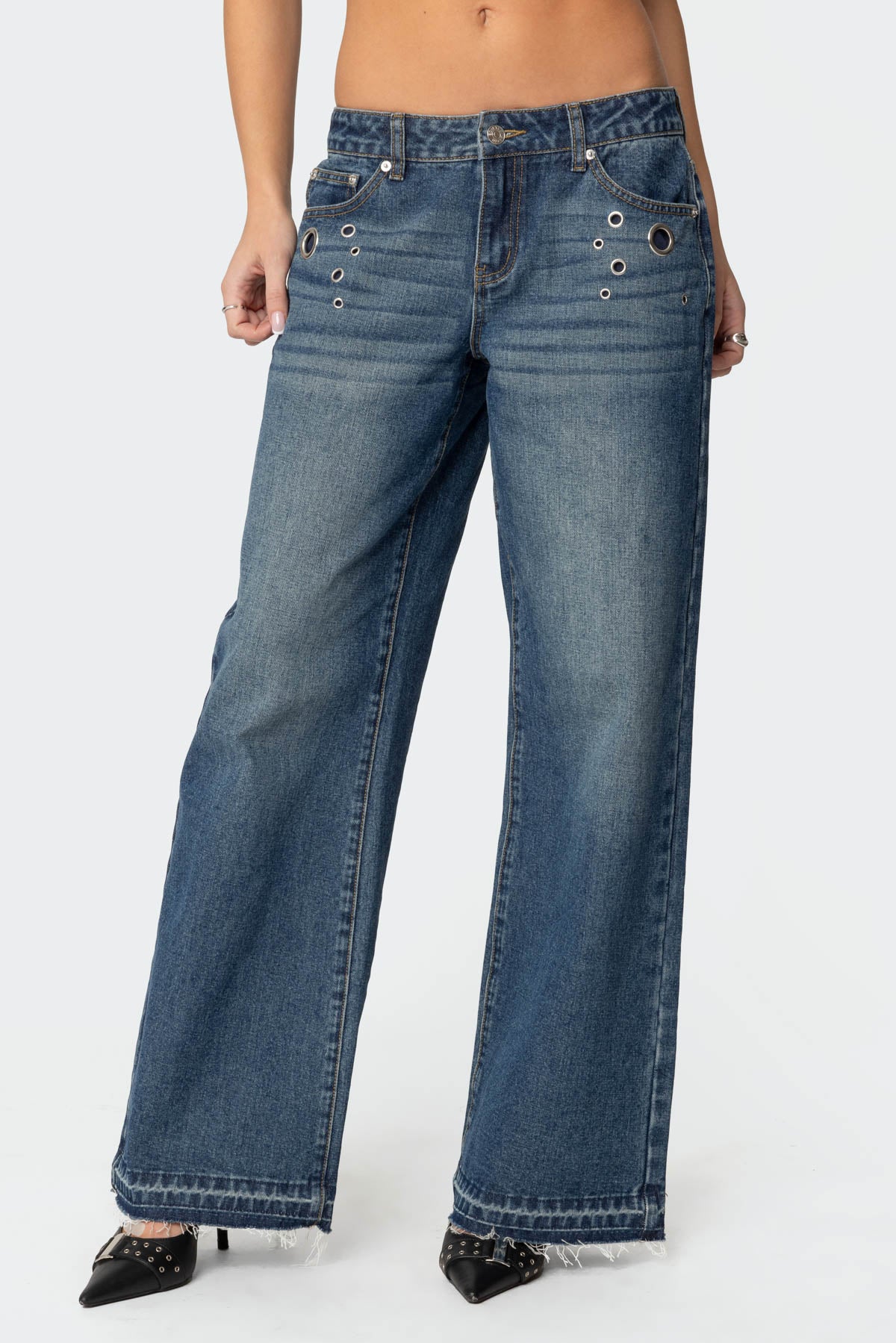 Davis Grommet Low Rise Jeans - Image 2