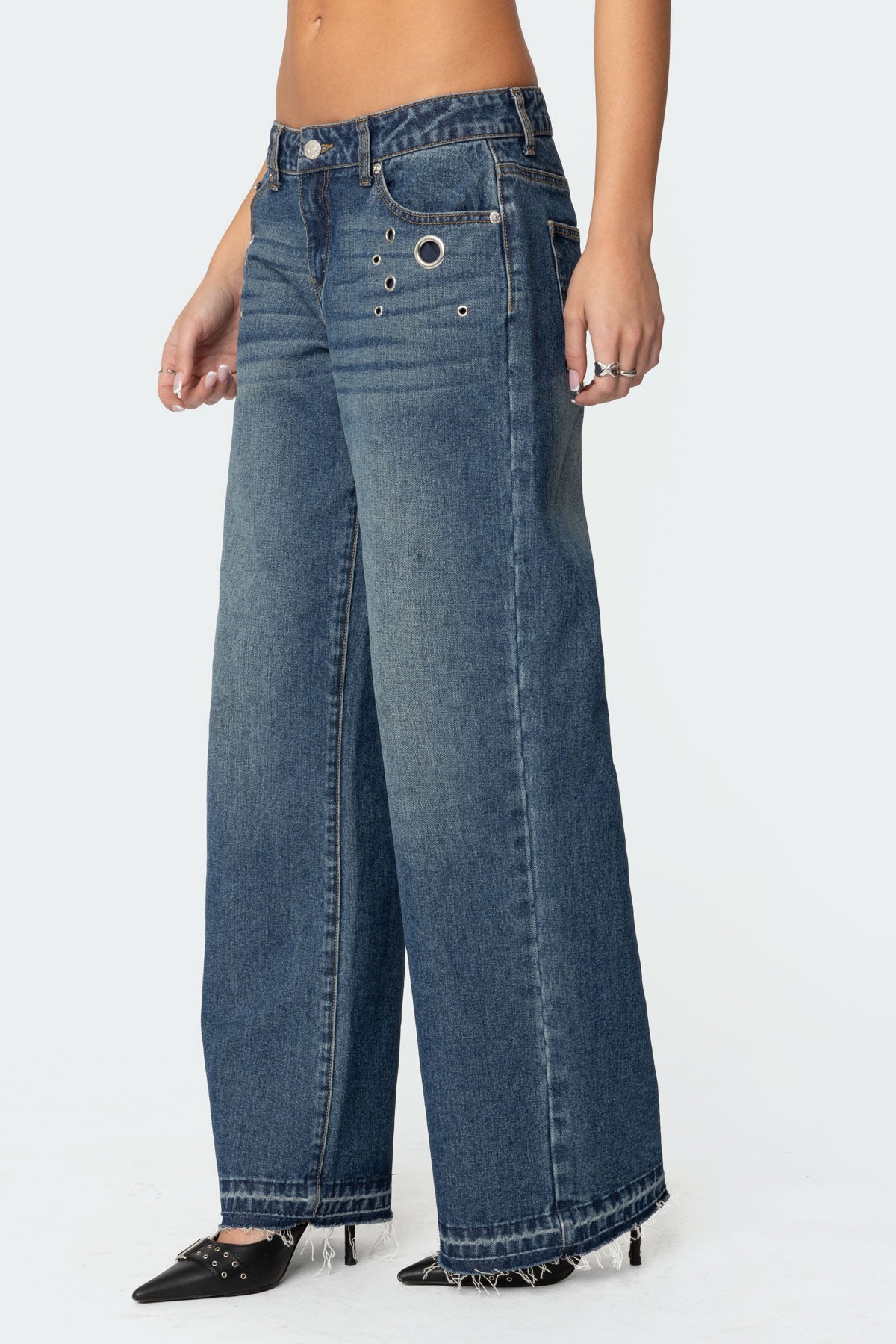 Davis Grommet Low Rise Jeans - Image 3