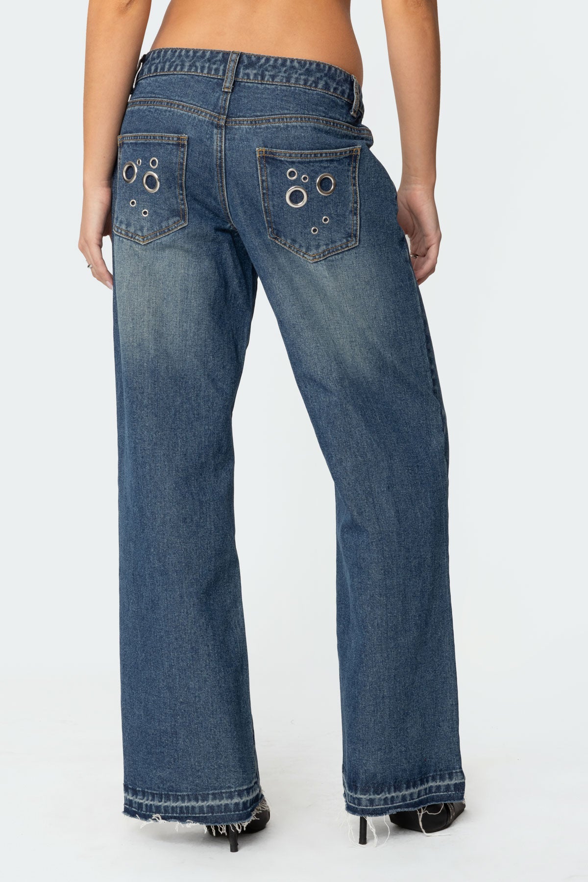 Davis Grommet Low Rise Jeans - Image 4