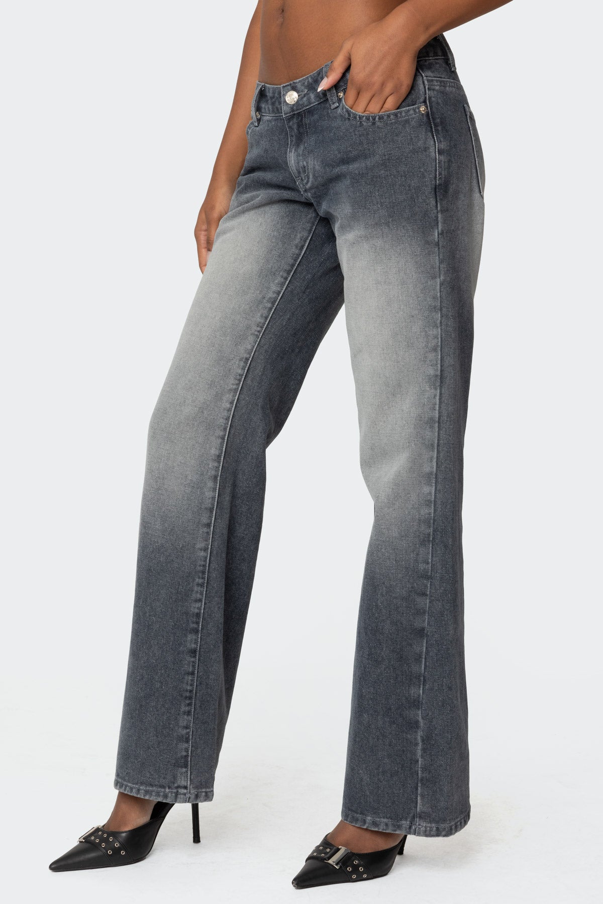 Alysse Low Rise Washed Jeans - Image 4