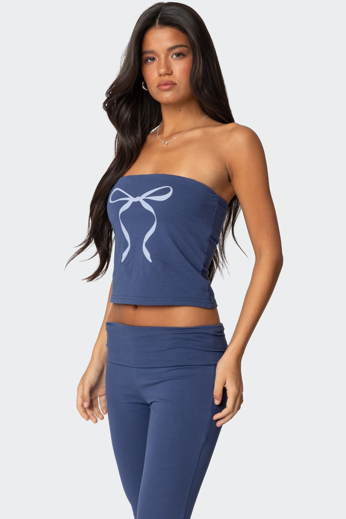 Aiyana Bow Built In Bra Tube Top - Image 3