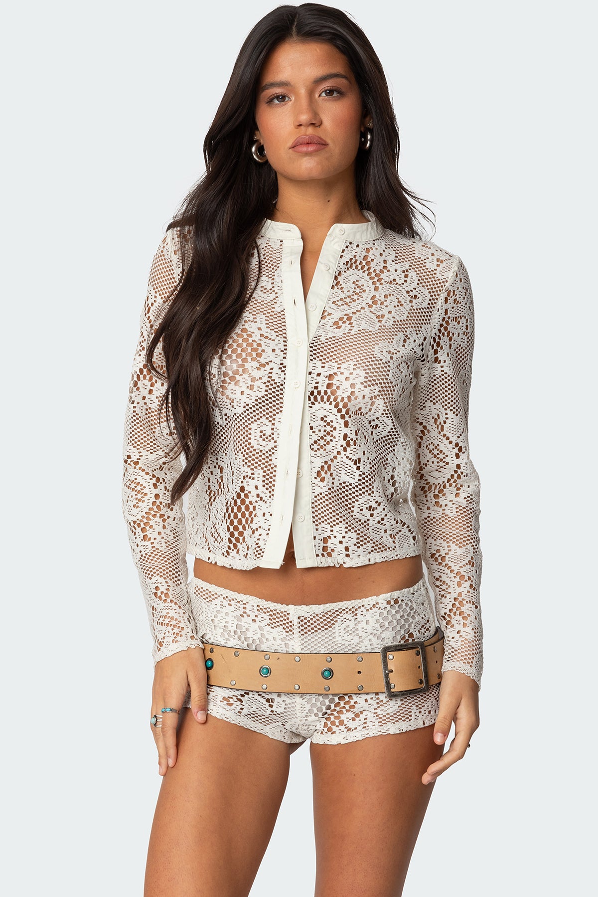 Peyson Sheer Lace Top - Image 2