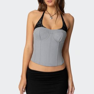 Jara Layered Lace Halter Corset