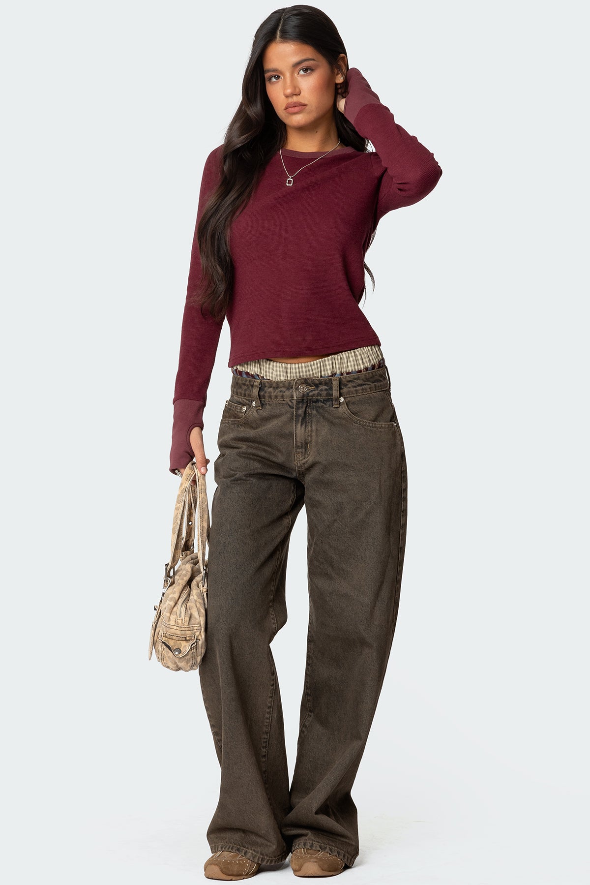 Waffle Long Sleeve T Shirt - Image 2