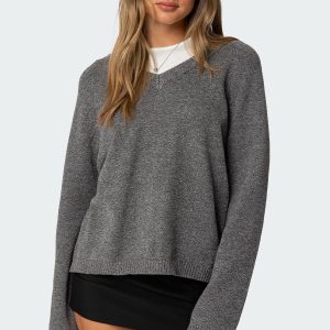 Martha Oversized V Neck Sweater