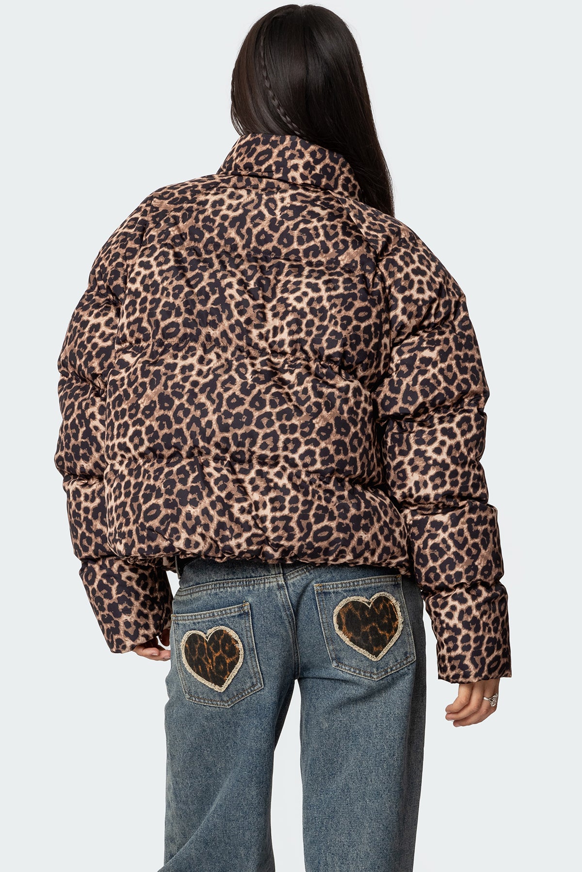 Dalya Leopard Printed Puffer Jacket - Image 5