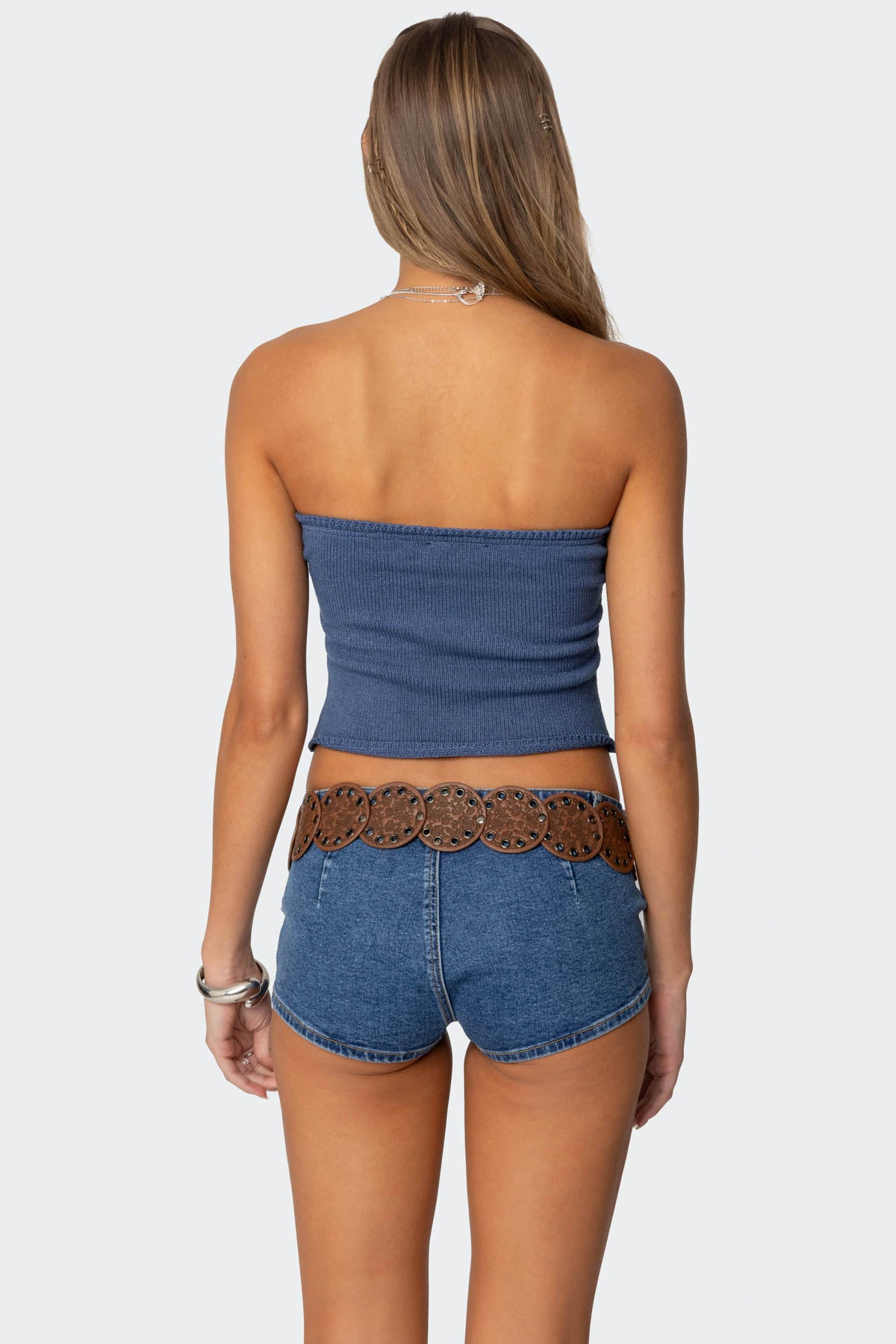 Laurier Distressed Knit Tube Top - Image 4
