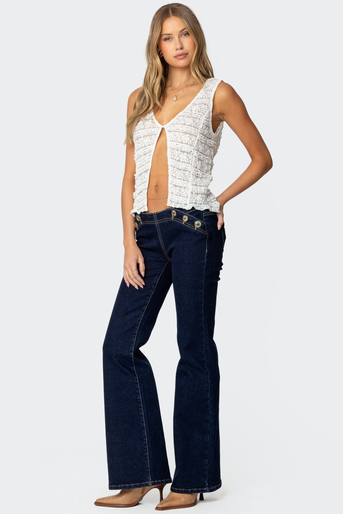 Alison Low Rise Flared Jeans - Image 3