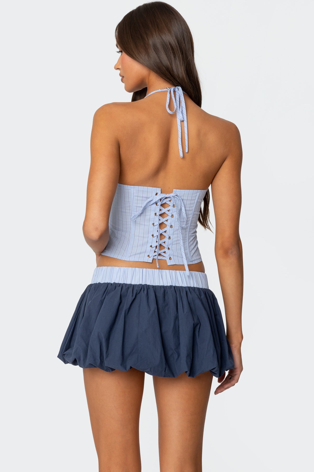 Janey Pinstripe Halter Top - Image 6