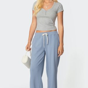 French Terry Straight Leg Sweatpants