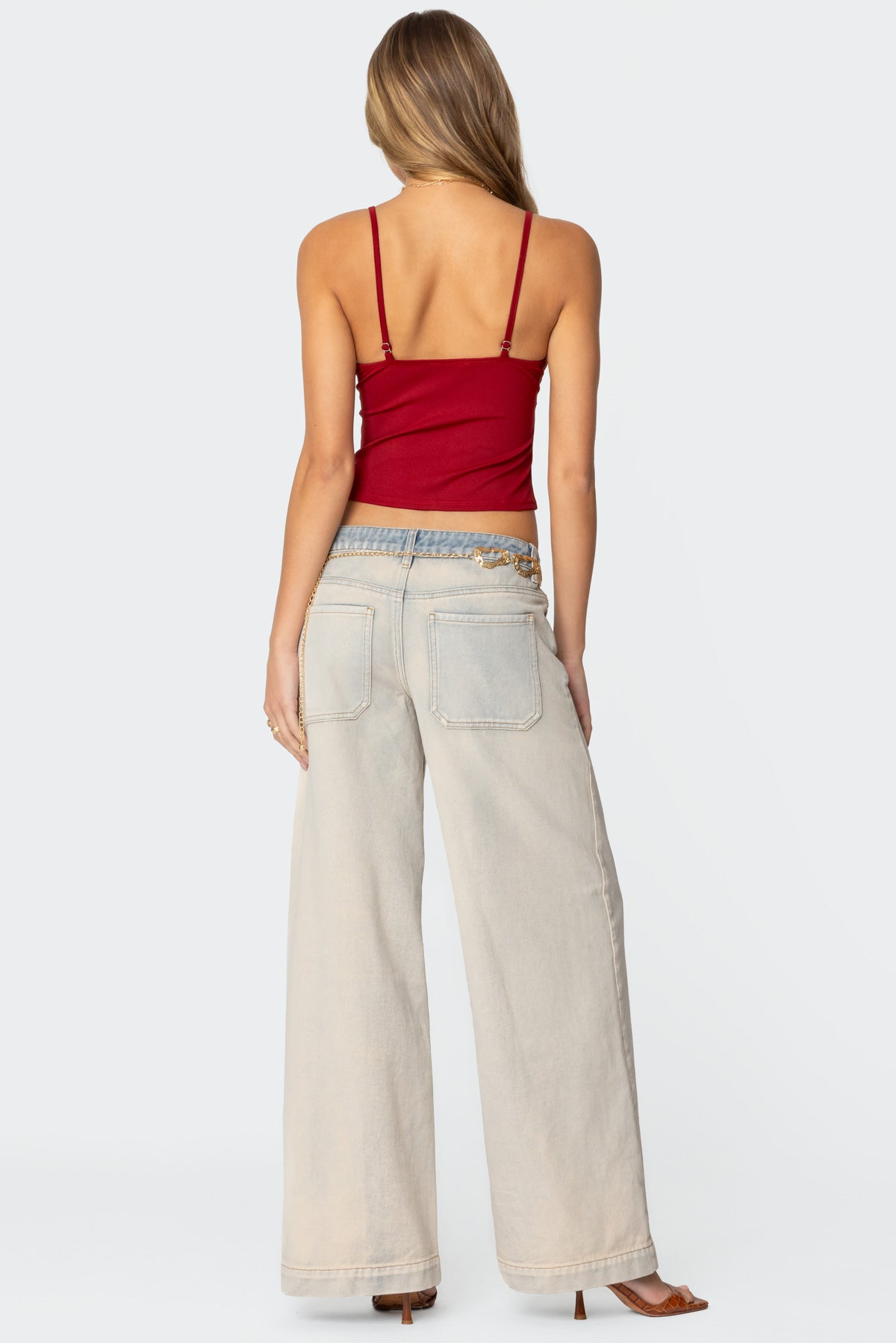 Rhiannon Washed Wide Leg Jeans - Image 5