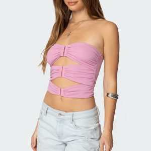 Ariella Cut Out Strapless Top