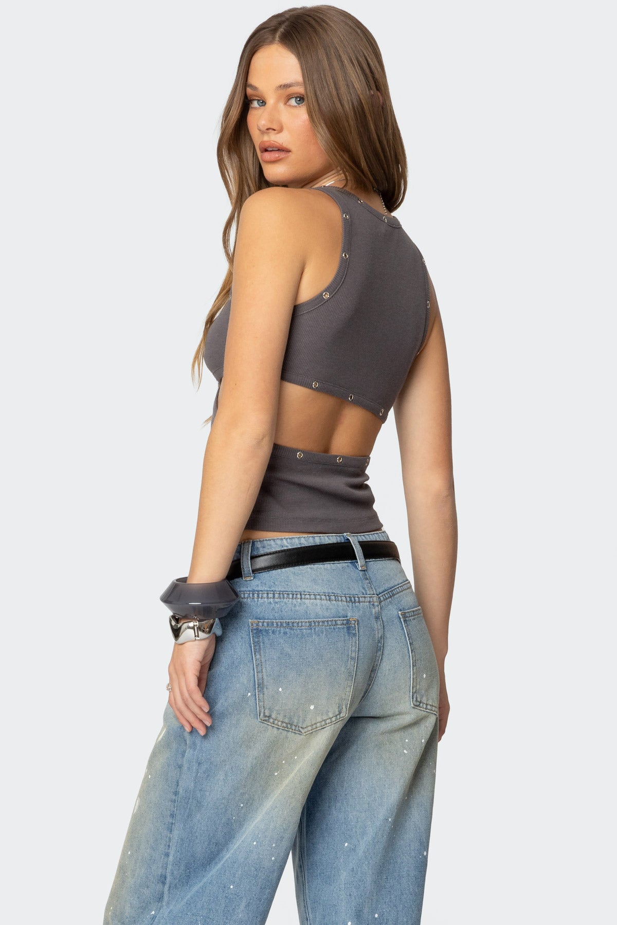 Imogen Cut Out Ribbed Tank Top - Image 5