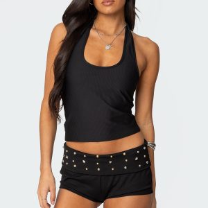 Kiana Ribbed Halter Top