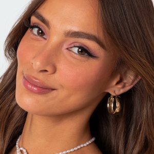 Lux Wide Hoop Earrings