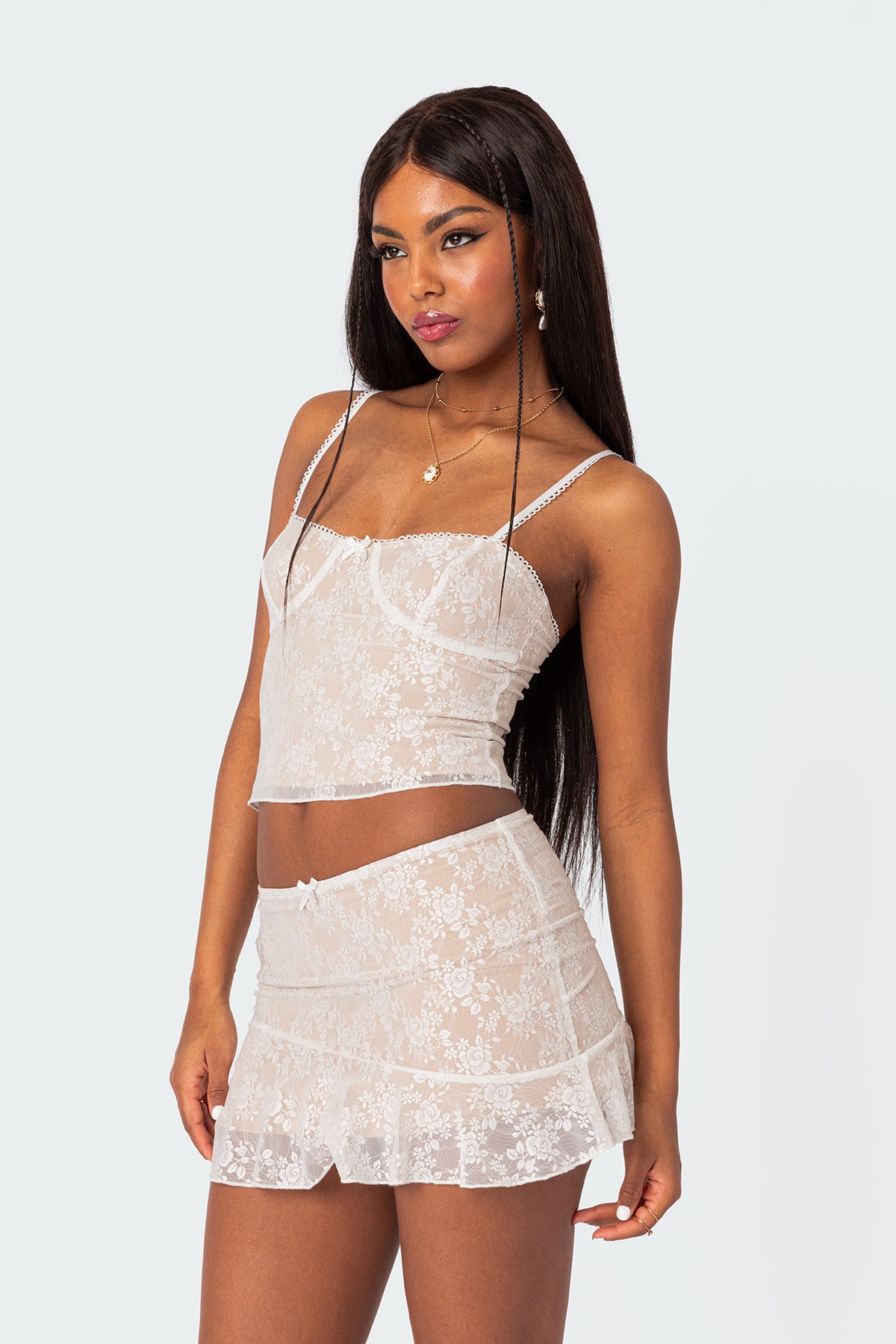 Maria Lace Cupped Tank Top - Image 3