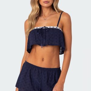 Edan Eyelet Crop Top