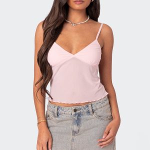 Serafina Sheer Mesh Tank Top