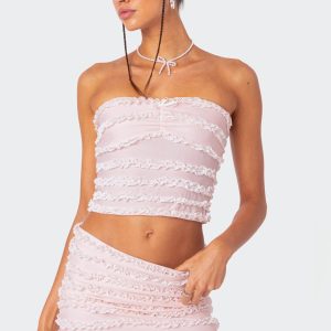 Izzy Ruffled Strapless Top