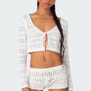 Betsy Tie Front Knit Top