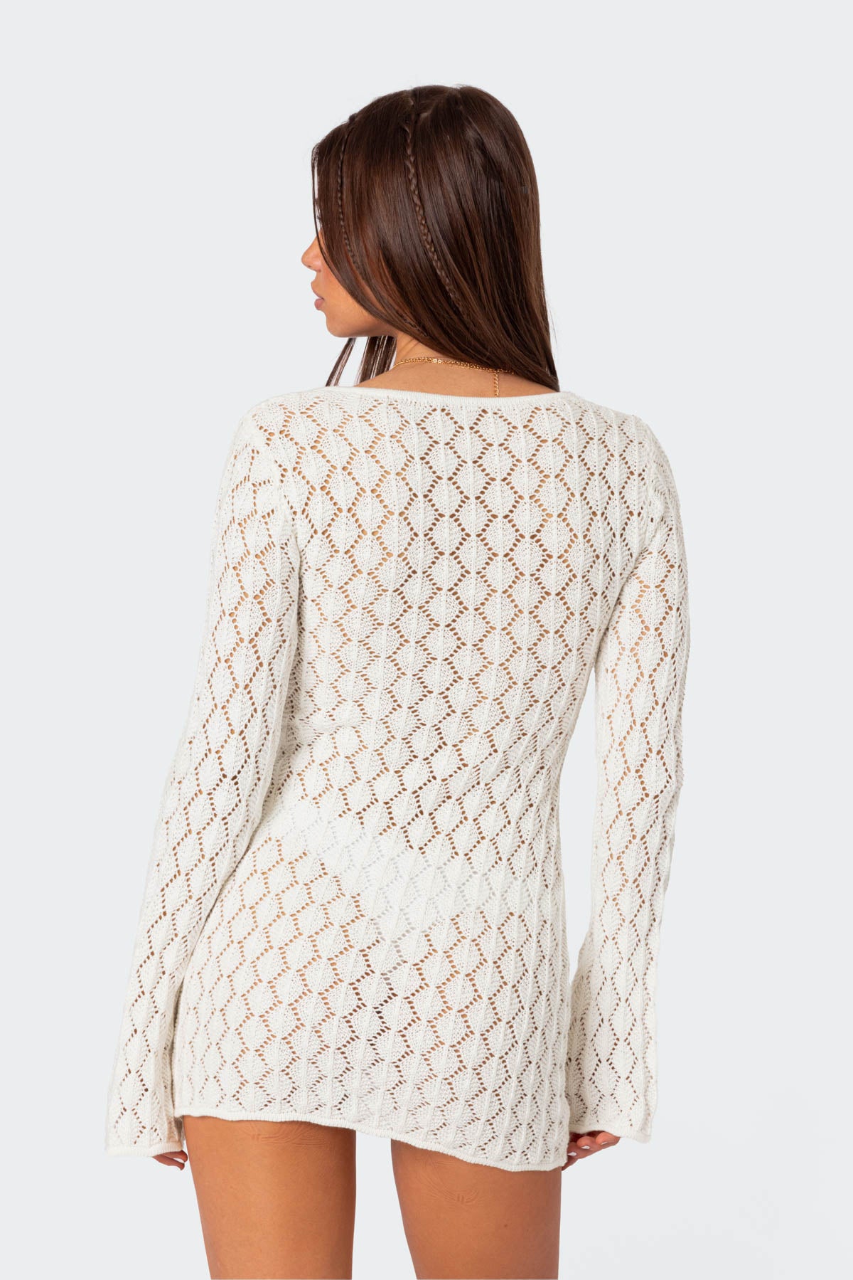 Brie Cut Out Crochet Mini Dress - Image 4