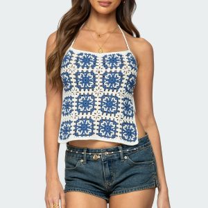 Naia Backless Crochet Top
