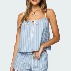 Birkley Striped Babydoll Top