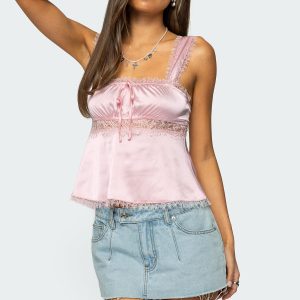 Loryn Lacey Satin Effect Top