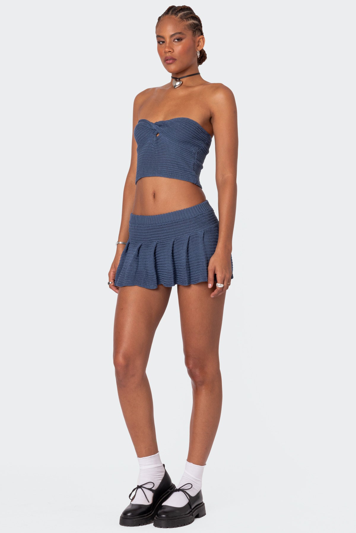 Kiera Twist Front Knit Tube Top - Image 4