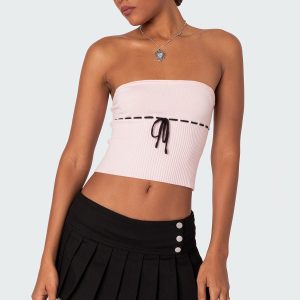 Elsie Knitted Tie Tube Top