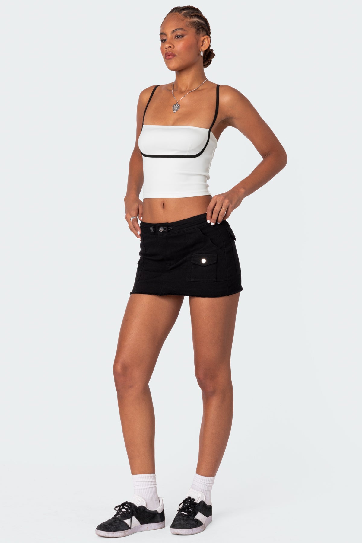 Yang Contrast Strap Tank Top - Image 2