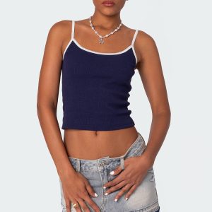 Franky Ribbed Contrast Tank Top