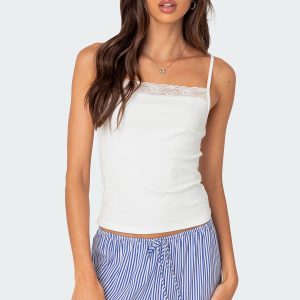 Gretchen Lace Trim Tank Top