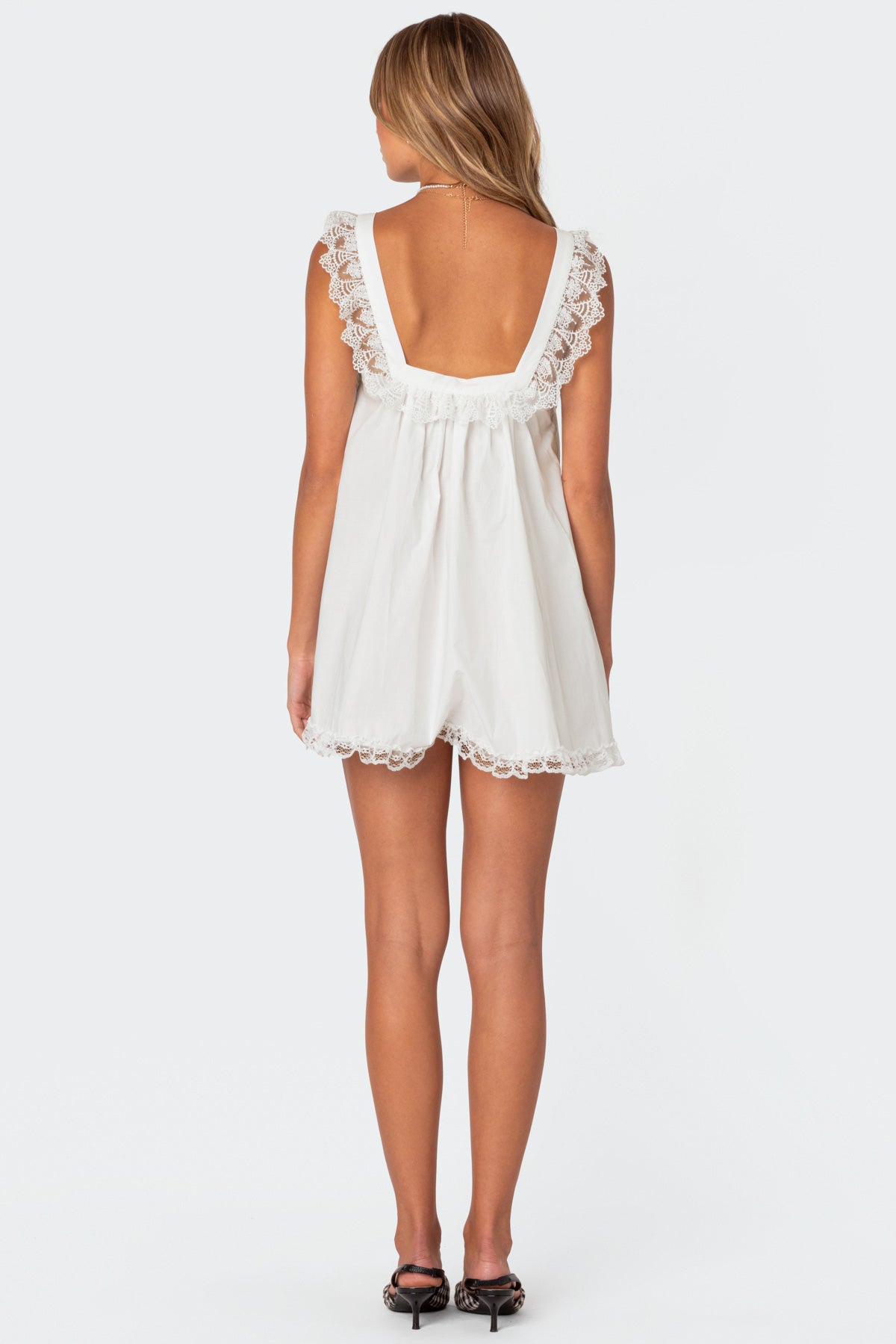 Rayne Lacey Babydoll Mini Dress - Image 5