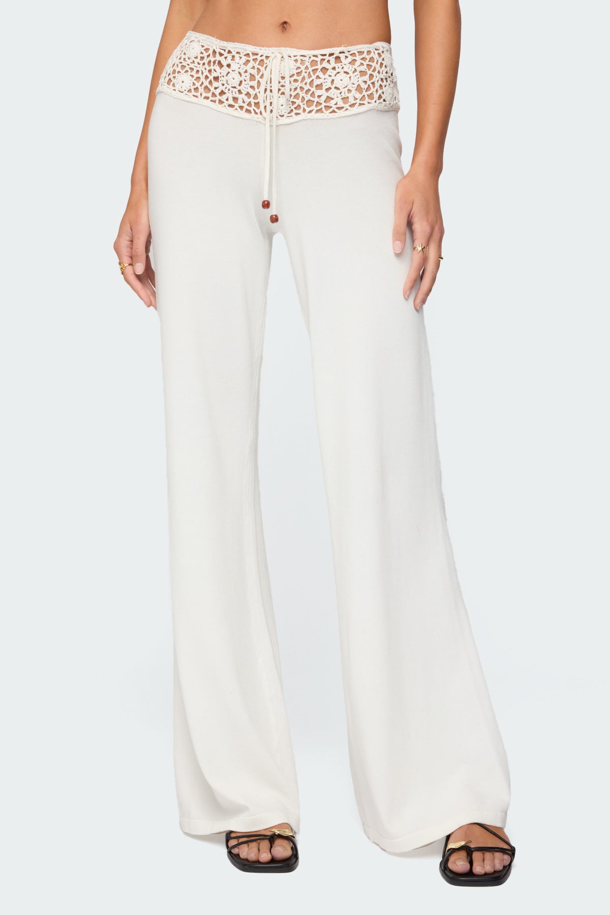 Kirsty Crochet Waist Knit Pants - Image 3